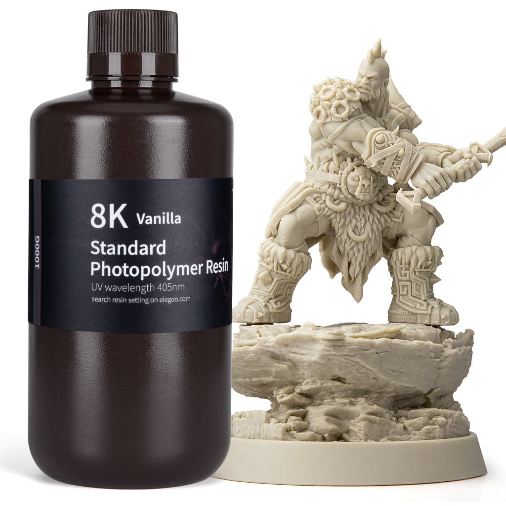 ELEGOO 8K Standard Photopolymer Resin Colored 1KG - Vanilla
